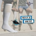 thumbnail image 5 of 36 Pairs Of Yacht & Smith 28 Inch Wholesale Men's Long Tube Socks, Cotton Sport Tube Socks Size 10-13 (White), 5 of 7