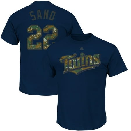 Sano Tee - Miguel Sano Minnesota Twins Majestic Armed Forces Name & Number T-Shirt - Navy