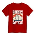 thumbnail image 4 of NINGMENG Hauts et T-Shirts pour Filles Enfants Été Fête des Pères Imprimé Dessin Animé Col Rond Manches Courtes T-Shirts Décontractés Sportwear, Rouge, 7-8 Ans, 4 of 4