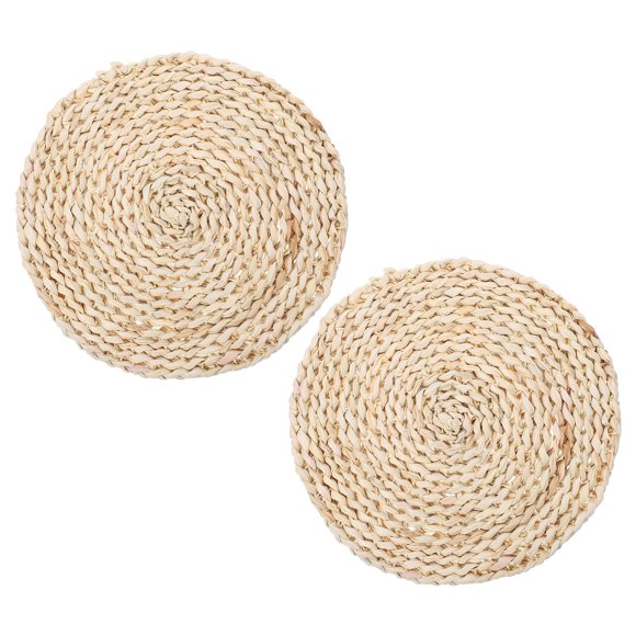 ADDHAT 2Ud Posavasos Aislantes Trenzados Beige Para Comedor Y De