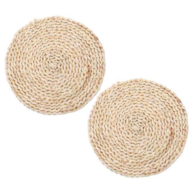 ADDHAT 2Ud Posavasos Aislantes Trenzados Beige Para Comedor Y De