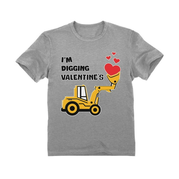 Tstars Tstars Boys Unisex Valentine S Day Shirts For Kids Love I M Digging For Tractor Loving Boys Gift Idea For Boy Toddler Infant Kids Birthday Gift T Shirt Walmart Com Walmart Com
