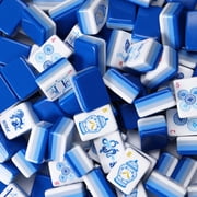 160-Piece American Mahjong Set, 4-Layer Acrylic Tiles, Engraved Blue Tiles with Storage Bag & Accessories