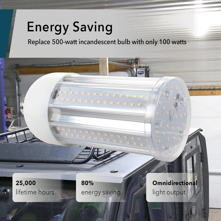 GT Lite, 100W LED Cob Light Bulb, 10000 Lumens, E26 Base - Walmart.com