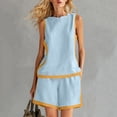 thumbnail image 2 of Enjoytime Womens Two Piece Sets 2026 Color Block Sleeveless Tops Shirts Matching Set Summer Casual Travel Outfits, 2 of 6