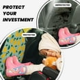 thumbnail image 3 of Cute Yellow Pear BackSeat Car Organiser, Waterproof Scratchproof Car Seat Protector with Pocket for Kids Dogs Pets, Kick Mat Back Seat Protector, 2 Pack Back Seat Cover, 3 of 5