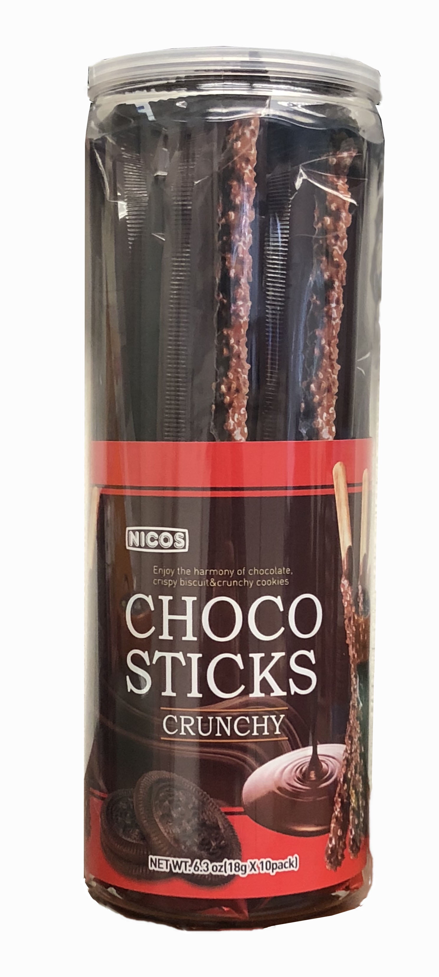 Nicos Choco Sticks Giant Chocolate Covered Biscuit Sticks, Crunchy