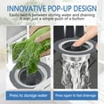 thumbnail image 3 of 3-in-1 Kitchen Sink Strainer Stopper, Stainless Steel Drain Basket, Push-Button Sink Plug for Standard 3.5-Inch Drain, 3 of 9
