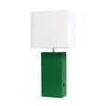 thumbnail image 1 of Elegant Designs Modern Leather Table Lamp with USB and White Fabric Shade, 1 of 7