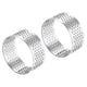 thumbnail image 1 of 2uds Inoxidable Acero Pastel Anillos para Hornear, Perforado Pastel Mousse Anillo Cocina Hornear Calor Resistente 1.7 Diámetro, 0.8 Altura, Plata, 1 of 5