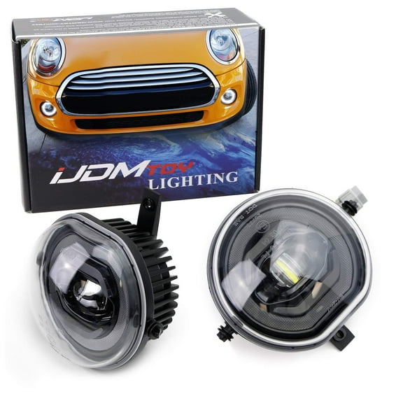 3-In-1 LED Fog Light Kit For 2014/15-up MINI Cooper F54 F55 F56, Function As LED Halo Ring Daytime Running Lights, Parking & Fog Driving Lights