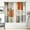 Abstract Orange, variant on Orange Kitchen Curtains 63 Inch Length Abstract Window Curtains Over Sink Set of 2, Brown Beige Contemporary Curtain for Bedroom Living Room, Modern Kitchen Decor 42x63 Inch