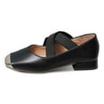 thumbnail image 2 of Mary Jane Shoes Women,Low Heel Straps Casual All Seasons Mary Jane Shoes for Daily Wear Work,Mary Jane Heels,Black,7, 2 of 8