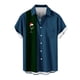thumbnail image 1 of Mens Manga Corta Botón Abajo Camisas, Cuello de Vuelta Navidad Impresa Blusa, Top de Moda Casual, 1 of 4