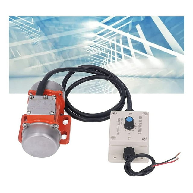 2X 30W Concrete Vibrator, 4000RPM Electric Vibrating Motor with Speed Controller & Adjustable Exciting Force DC 12V