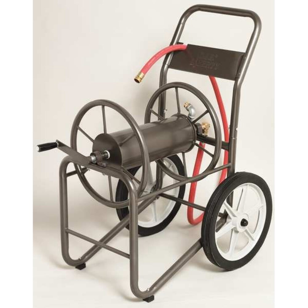 Liberty Garden 880 2 Wheel 300 Foot Steel Frame Water Hose Reel Cart with Basket