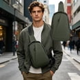 thumbnail image 4 of Bolso bandolera cruzado para hombre y mujer | Bolso de pecho informal con múltiples bolsillos | Bolso de hombro compacto para viajes, trabajo, gimnasio y actividades al aire libre, 4 of 6