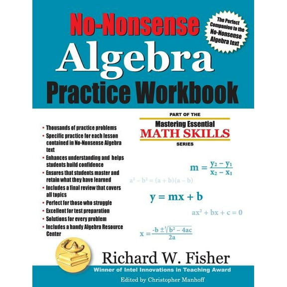Mastering Essential Math Skills No-Nonsense Algebra Practice Workbook, (Paperback)