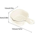 thumbnail image 3 of SugarBloom Two-Layer Fruit and Berry Strainer Basket with Handle, Removable Draining Basket for Kitchen, Handheld Colander for Blueberries, Veggies, and Small Fruits,White, 3 of 8