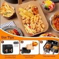thumbnail image 3 of 200pcs Air Fryer Liners for Ninja Dual, Air Fryer Accessories, Disposable Square Air Fryer Parchment Paper Liner, Compatible with for Ninja Foodi DualZone 2-Basket Air Fryer DZ201, DZ401, 3 of 7