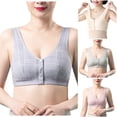 thumbnail image 2 of NIEWTR Women's Front Closure Everyday Bra Post Surgery Compression Bra Comfort Wireless Seamless Push Up Bra Full Coverage Back Smoothing No Underwire Bralettes(Pink,38), 2 of 9