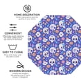 thumbnail image 4 of Pofeuu flower Skull cartoon Print Leather Coasters Set of 6, Round Cups Mugs Mat Pad for Home Kitchen Heat Resistant Drink Coasters,Octagon, 4 of 7