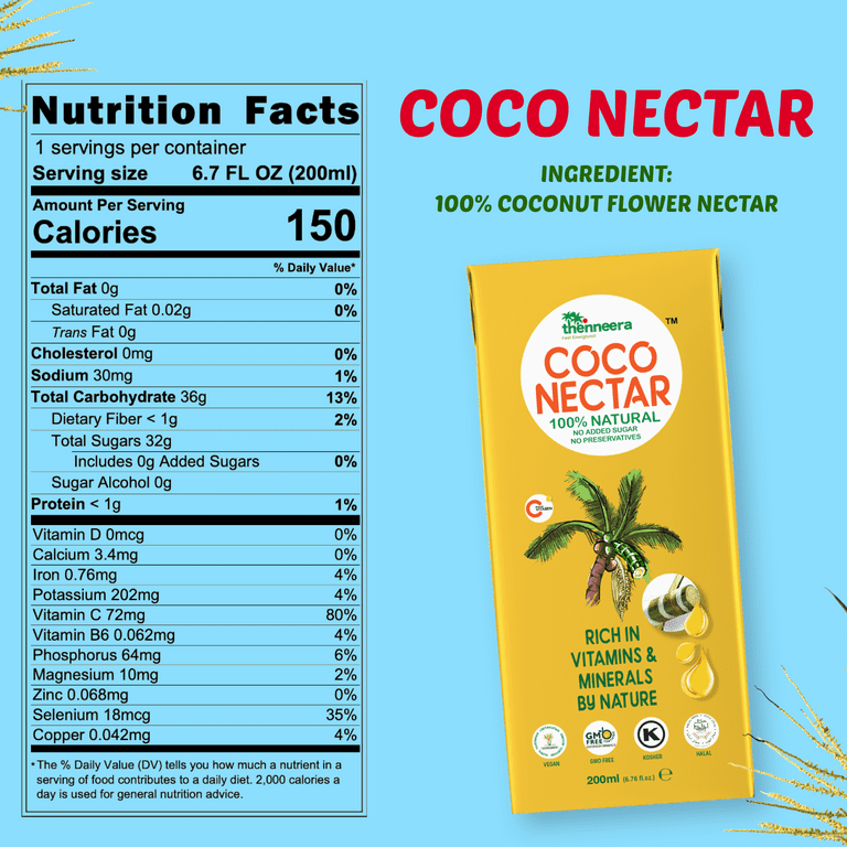 Nature's COCO (Coconut) NECTAR - 100% Natural, Gluten-Free, Non