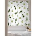 thumbnail image 3 of Sheer Curtains 72 Inches Long 2 Panels Set for Bedroom, Green Olive Branches Semi Sheer Curtains for Windows, Spring Pastoral Leaves Botanical Voile Window Treatments Rod Pocket Curtain, 3 of 7