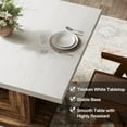 thumbnail image 6 of Tribesigns 47" Farmhouse Dining Room Table, Wood Kitchen Table for Dining Room, White & Brown, 6 of 7