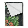 thumbnail image 2 of Vegan Soft Flannel Fleece Throw Blanket, Chalkboard Style Background with Hand Drawn Organic Natural Food Tasty and Healthy, Cozy Plush for Indoor and Outdoor Use, 70" x 90", Multicolor, by Ambesonne, 2 of 5