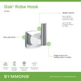 thumbnail image 2 of Symmons 563RHSTN Oak Single Robe Hook - Nickel, 2 of 7