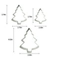 thumbnail image 3 of Yhmxh Kitchen Gadgets Kitchen Gifts Kitchen Essentials 3Pcs Christmas Cookies Cutter,Stainless Steel Baking Shape Molds For Making Muffins Biscuits - Christmas Tree Tripartite. Baking Molds, 3 of 7