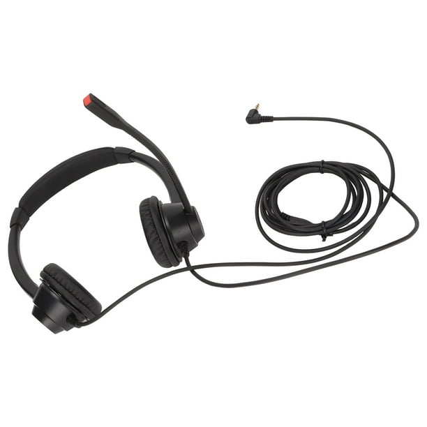 2.5mm Office Headset Black Boom Style Mic Hearing Protection Dual