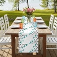 thumbnail image 4 of Table Runners 72 Inches Long Dress Scarves, Teal Green Floral Farmhouse Kitchen Table Runner, Coffee Tablerunners, Abstract Botanical Flower Leaf Artwork 16x72 Inch, 4 of 9