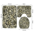 thumbnail image 3 of Zebra and Leopard Print Pattern Bathroom Rugs Sets 3 Piece,Toilet Cover Set,Absorbent Non Slip Bathroom Mats Sets with U-Shaped Contour Rug Toilet Rug Set, 3 of 5