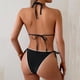 thumbnail image 4 of Traje de baño para mujer Traje de baño de bikini a rayas para mujer Traje de baño de playa de cintura alta Trajes de baño para mujer, 4 of 9