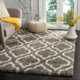 thumbnail image 6 of SAFAVIEH Hudson Louise Geometric Shag Area Rug, Ivory/Beige, 7' x 7' Round, 6 of 11