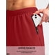 thumbnail image 4 of Pantalones cortos para correr Pudolla para hombre, entrenamiento, atlético, rojo, XS, 4 of 7