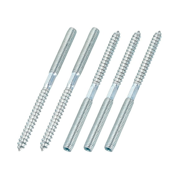 5Pcs M8 Hanger Bolts, 4.72"(120mm) Length Double Headed Hanger Bolts