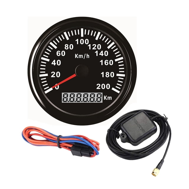 Sidaley Velocímetro de GP-S, tacómetro Gp-s, velocímetro Km/H, tacómetro para motocicleta, para Motor de barco Bombillas para automóviles