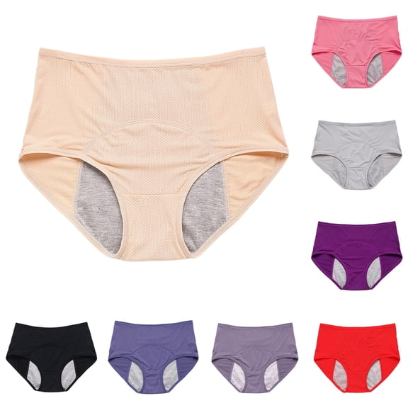 40 To 150KG Plus Size L To 8XL Pants Leak Proof Before and After Menstruation Medium To High Waisted Aunt's Sanitary Pants Underwear for Women Shorts for Women Underwear XXXXL