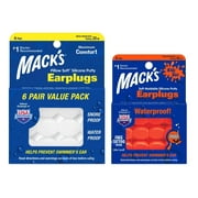 Mack's Soft Moldable Silicone Earplugs - Original & Kids Size Bundle - Comfortable, Moldable Putty Earplugs for Sleeping (adults), Snoring, Swimming, Travel, and Loud Events | Made in USA