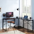 thumbnail image 6 of Javlergo L Shaped Folding Computer Desk, Modern Corner Gaming/Writing Table for Home Office, No Assembly Needed, Black, 6 of 6