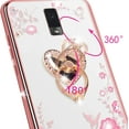 thumbnail image 6 of nancheng for (B140DL) BLU View 3 Phone Case with Ring Stand Strap Lanyard Shockproof Protective Cover - Rose Butterfly, 6 of 7