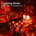 thumbnail image 3 of Orange Purple Halloween Lights 100FT 300 LED String Lights 8 Modes Timer Function Plug-in Halloween Twinkle Lights Connectable Waterproof Indoor Outdoor for Home Garden  Holiday Decor, 3 of 13