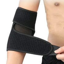 Brace Compression Neoprene Sleeve With Adjustable Strap Arthritis Joint Injury Pain Relief Arm Support For Women Men Breathable Tennis And Golfers Elbow Guard Protector Elbow Pad(Single)