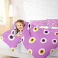 thumbnail image 3 of Feelyou Cartoon Polkadots Full Size Comforter Sets, Boho Halloween Dot Bedding Comforter Set, Lavender, Halloween Reversible, 3pcs, 1 Comforter and 2 Pillowcases, 3 of 7