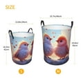 thumbnail image 3 of Balery Heart Sky Bird Couple Cesta de ropa redonda con asas, impermeable, independiente, para ropa, juguetes, dormitorio y familia-Medium, 3 of 6