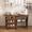 Walnut-45.67", variant on Montary 57.5" 4-in-1 Folding Sewing Table with Lockable Wheels and Cabinet - Multipurpose Craft Station, Computer Desk,Kitchen Storage & Side Desk with Compact Design for Apartments,White