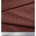 thumbnail image 2 of Soimoi Brown Cotton Duck Fabric Polka Dots Print Sewing Fabric Yard 56 Inch Wide, 2 of 3